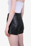 Saint Laurent Black Leather Shorts Size 38