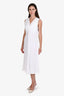 The Row Cotton Short Sleeve Twist Front Midi Dress Size S
