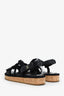Pre-loved Chanel™ Black Lambskin Cord Dad Sandals Size 37