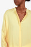Max Mara Yellow Silk Long Sleeve Blouse Size 8