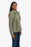 Pre-Loved Chanel™ 2017 Cruise Paris-Cuba Green Tweed Zip-Up Jacket Size 38