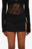 Miaou Black Wool Micro Skirt Size XS
