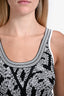 Diane von Furstenberg Black/White Knit A-Line Mini Dress Size S