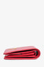 Prada Pink Leather Vitello Move Compact Wallet