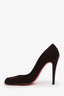 Christian Louboutin Brown Suede Round Toe Heels Size 37