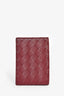 Bottega Veneta Burgundy Intrecciato Leather Passport Holder