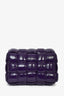 Bottega Veneta Dark Purple Shiny Leather Padded Cassette Crossbody Bag