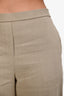 Theory Taupe Linen Blend Wide Pull On Trousers Size M