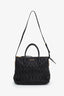 Miu Miu Black Quilted Nappa Matelassé Leather Tote with Strap