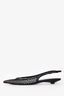Valentino Black Mesh Vlogo Slingback Flats Size 39