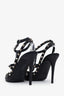 Valentino Black Leather Rockstud Caged Heels Size 39