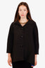 Balenciaga Black Cotton Silk Oversized Jacket Size 36