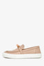 Hermès Beige Rose Leather 'Game' Slip-On Sneakers Size 35