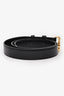 Celine Black Leather Triomphe 18MM Belt Size 80