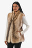 Cassin Brown Muskrat Fur Vest