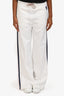 Gucci White Horsebit Patterned Side Stripe Detailed Pants Size S