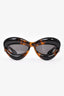 Loewe Brown Tortoise Curvy Cat Eye Sunglasses