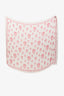 Alexander McQueen Cream/Red Silk Skull Printed Scarf