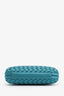 Bottega Veneta Green Intrecciato Woven Satin Knot Clutch
