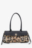 Pre-loved Chanel™ Métiers d'art 2026 Black/Leopard Print Tweed Small Shopping Bag