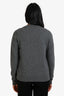 Miu Miu 2024 Grey Cashmere Logo Cardigan Size 38