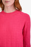 Hermès Hot Pink Wool H Pattern Long Sleeve Sweater Size 34