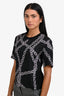 Louis Vuitton Black Silk Cotton Chain Graphic T-Shirt Size XS