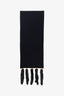 Raffinati Black Mink Fur Trim Scarf