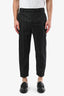 Saint Laurent Black Wool Striped Cuffed Trouser Size 48 Mens