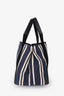 Balenciaga Navy/White/Black Canvas Striped Small Cabas Tote