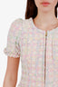 LoveShackFancy Pink Pastel Hermosa Tweed Zipper Mini Dress Size 00