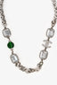 Pre-loved Chanel™ 2026 Metiers D'Art Silver Tone/Green Crystal Necklace