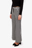 Pre-loved Chanel™ La Pausa 19C Black/White Striped Wide Pants Size 34