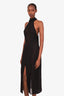 Danielle Guizio Black Halter Neck Midi Dress Est. Size S
