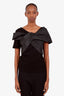Alexander McQueen Black Cotton Off Shoulder Shirt Size 40