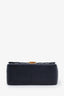 Saint Laurent Navy Leather Medium Vicky Matelasse Shoulder Bag