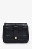 Burberry Black Leather TB Monogram Wallet on Chain
