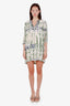 Ba&sh Ivory/Green/Blue Tie-Dye Baby Doll Dress Size S