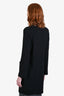 St. John Black Wool Linen Blend Midi Cardigan Size 4
