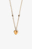 Gucci Sterling Silver Mother of Pearl Effect Enamel Heart Pendant Necklace