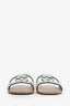 Gucci Green Suede Interlocking G Cutout Slides Size 38