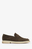 Loro Piana Green Suede Summer Walk Loafers Size 42.5 Mens