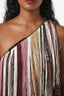 Missoni Multicolour Metallic Fringe One Shoulder Mini Dress Size 40