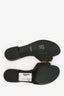Fendi Brown Zucca Canvas Leather Bow Sandals Size 35.5