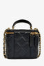 Pre-Loved Chanel™ 2022+ Black Lambskin Leather CC Mini Vanity On Chain