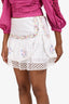 Love Shack Fancy White Rhodes Mini Skirt Size 4