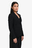 Gucci Vintage Black Virgin Wool Single Breasted Blazer with Brooch Size 40