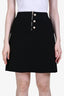 Sandro Black Knit Pearl Embellished Mini Skirt Size 3
