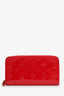 Louis Vuitton 2016 Red Vernis Leather Zippy Wallet