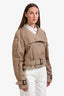 Acne Studios Khaki Twill Cropped Trench Coat Size 42
